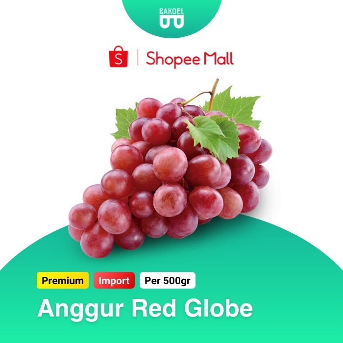 

Anggur Red Globe - PREMIUM - IMPOR - Bakoel Sayur Online / Grape
