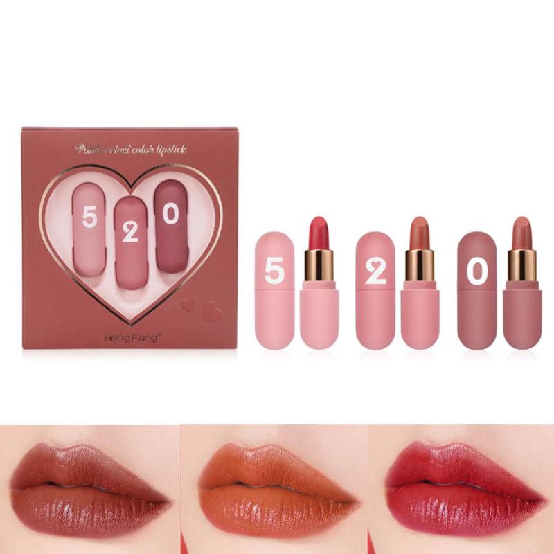 Matte velvet color lipstik Hengfang 3in1 [cod]