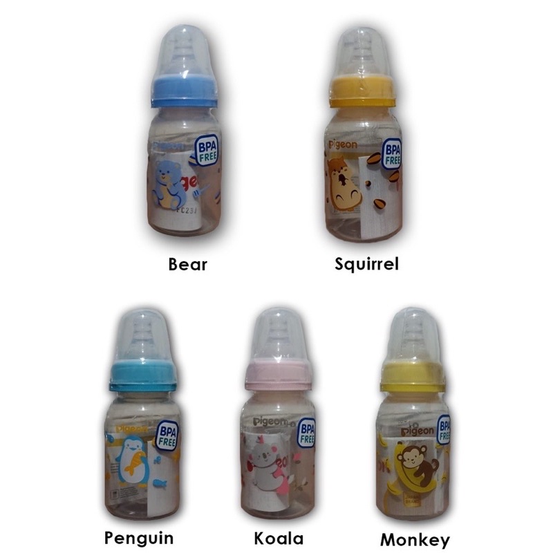 Pigeon Botol PP 120ml 240ml Standart MM BPA Free / Botol Bayi RING POLOS DOT ULIR