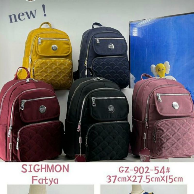 Terbaru tas ransel wanita sighmon import 902-54 bahan kanvas