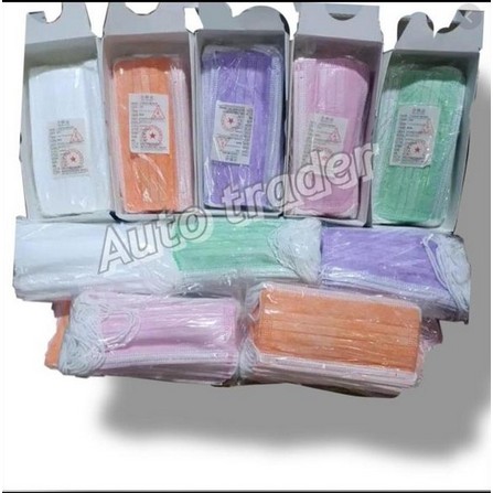 MASKER 3 PLY MASKER NON MEDIS MASKER HITAM - 50 PCS