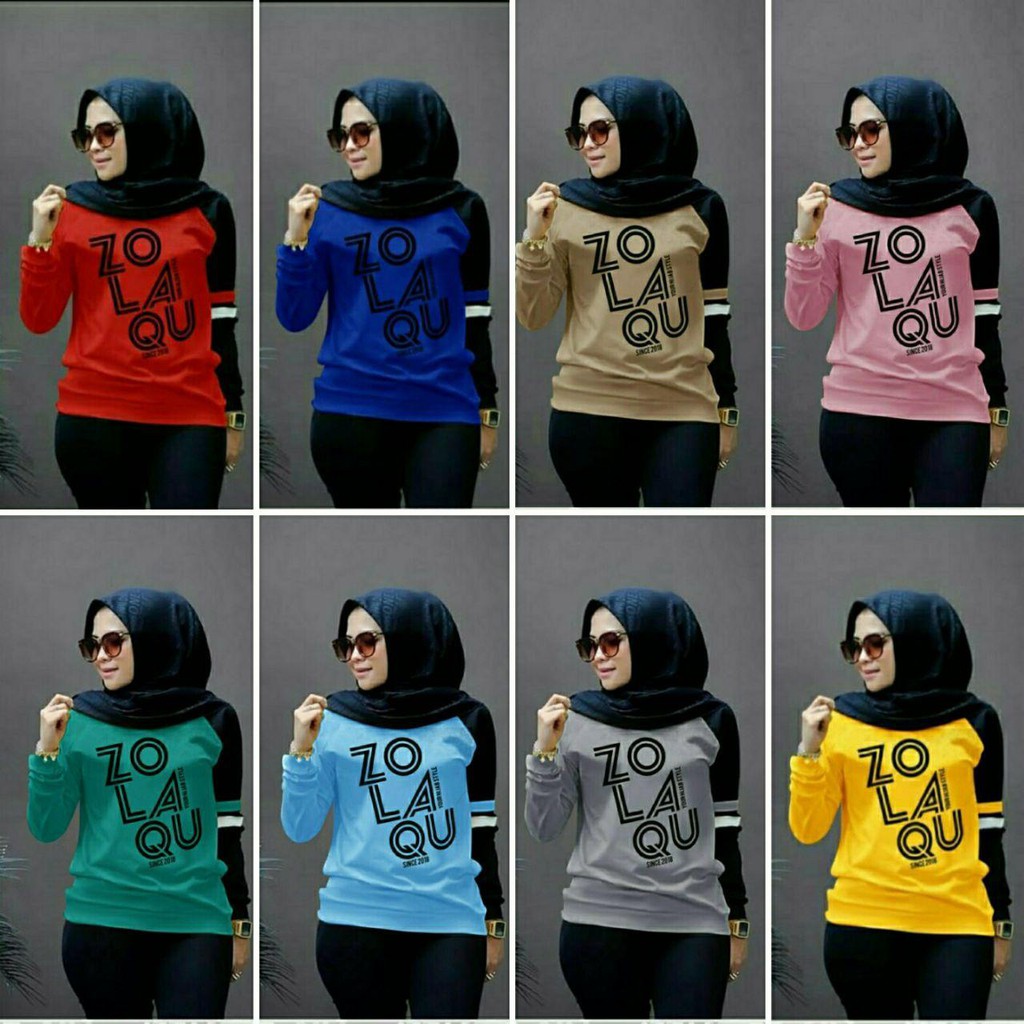 ME25 Atasan Lengan Panjang Big Size Zolaqu XL 8WARNA / HD / Baju Jumbo / Pakaian Wanita Terbaru