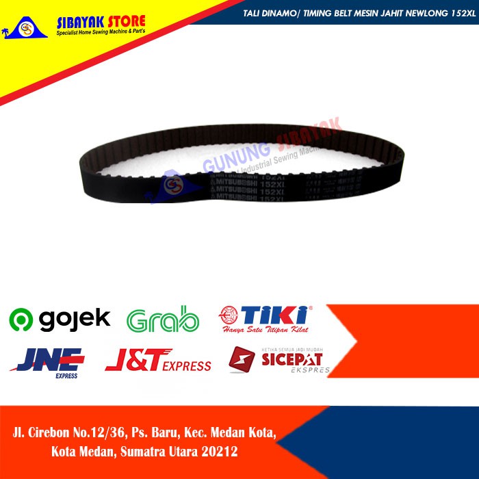 Timing Belt / Tali Dinamo Mesin Jahit Karung Goni 152XL - NL