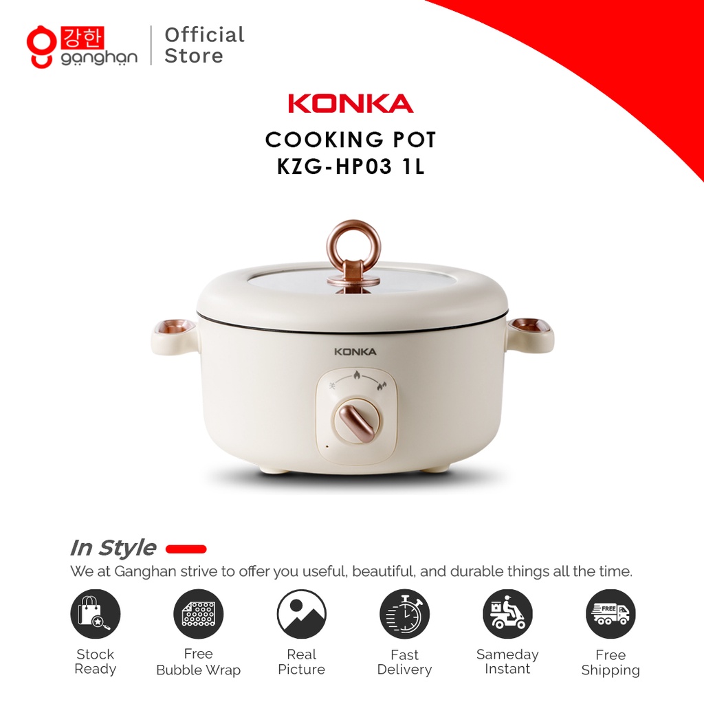 KONKA Electric Hot Pot 3L | Panci Listrik Multifungsi - KZG-HP03