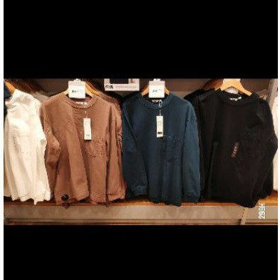 kaos uniqlo man lengan panjang oversized original