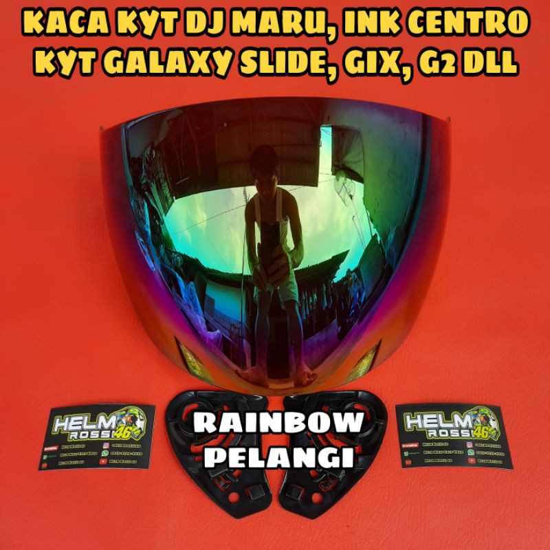 kaca Visor Venom KYT DJ MARU CENTRO GALAXY SLIDE DJ Maxi Iridium Silver Blue Gold pelangi hitam bening