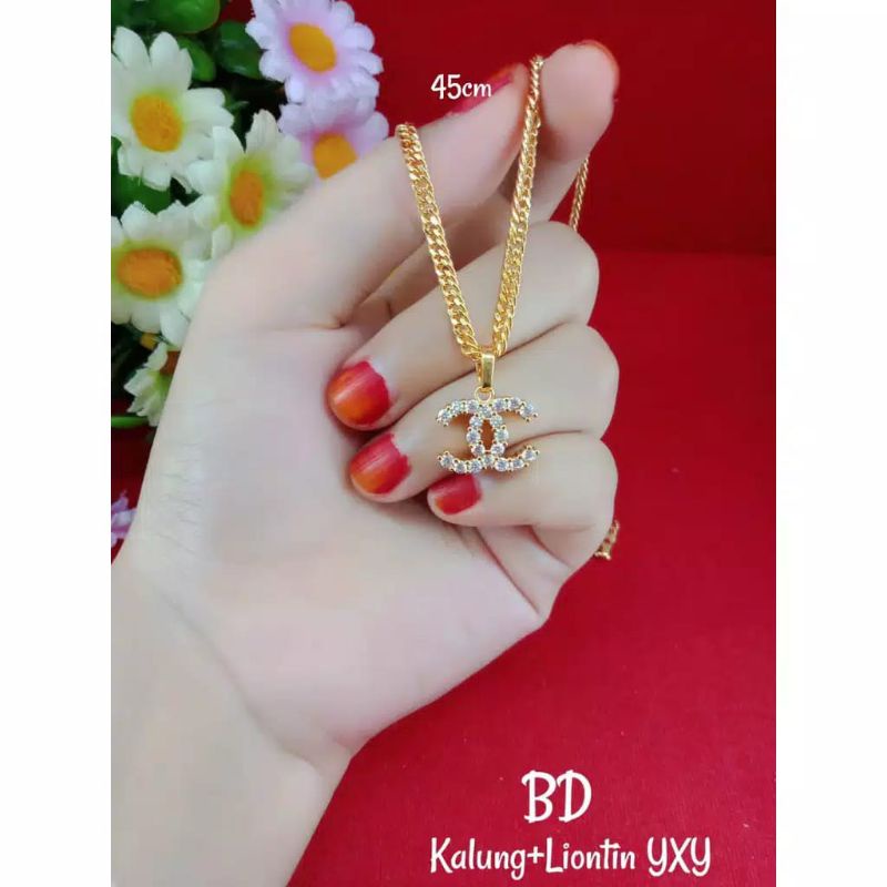 (Anti Karat) Kalung Rantai Chan*L Replika Emas