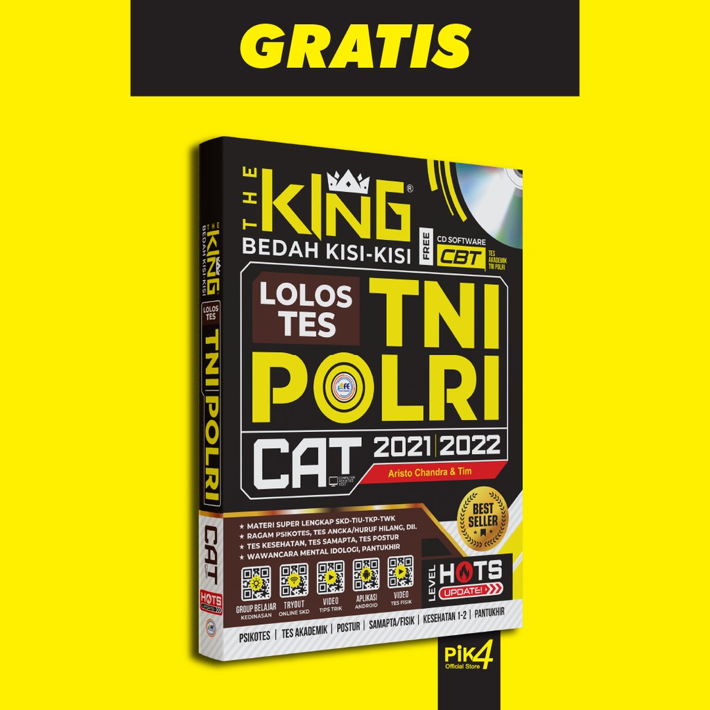 Buku The king bedah kisi-kisi lolos tes tni polri cat 2021 2022 akpol akpol akmil tamtama bintara