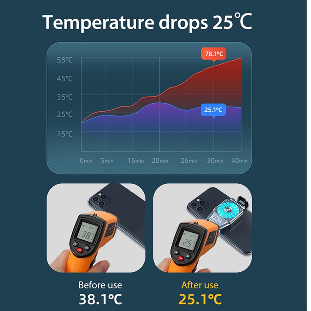 [ORIGINAL] Alat Pendingin Kipas Handphone HP Untuk Gaming Cooling Fan Smartphone Sejuk Dingin