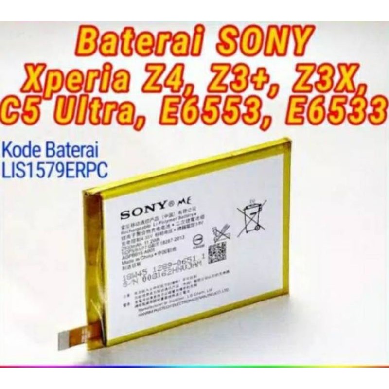 BATERAI BATTERY BATRE SONY EXPERIA Z3