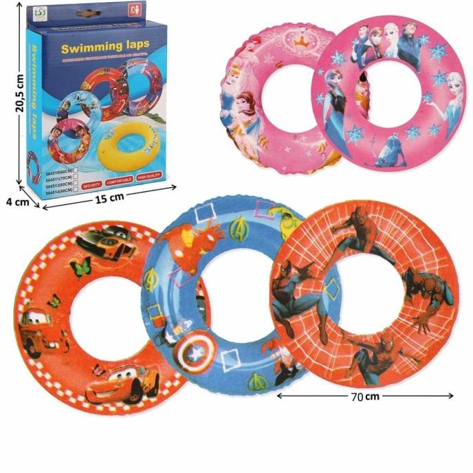 {{{{}}] Pelampung / Ban Renang Anak Motif Karakter Frozen Cars Princes 60 70cm