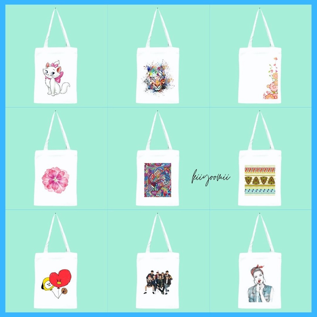 (PART 10 ) TOTEBAG  LIMITED EDITION bahan drill halus premium || kiiyoomii ||