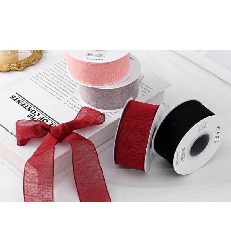 XHS Pita buket bunga 4cm/ Pita kado / Flower bouquet ribbon