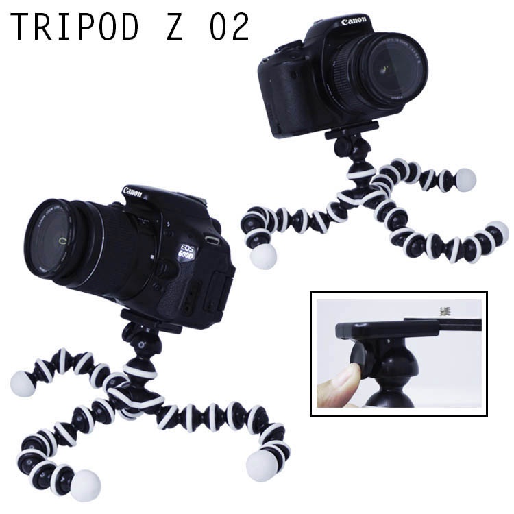 Universal Flexible Gorilla Pod Tripod with Holder Tripod cumi + Jepitan (No Packing) Ukuran M  L