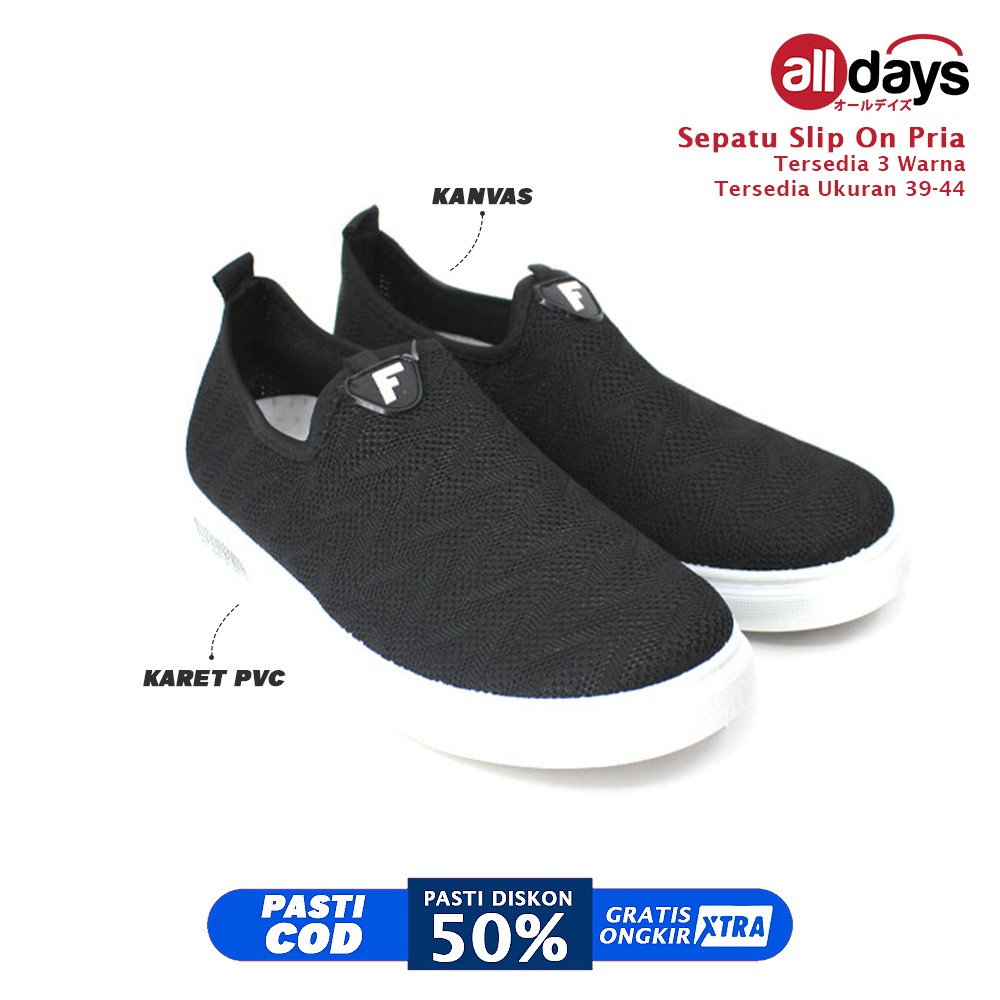 Faster Sepatu Sneakers Slip ON Pria / Sepatu Casual Pria 2010-017 Size 39-44