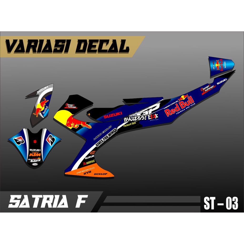 Decal Satria Fu Facelift 2014 Full Body Stiker Satria Fu Facelift 2014 Full Body Redbull
