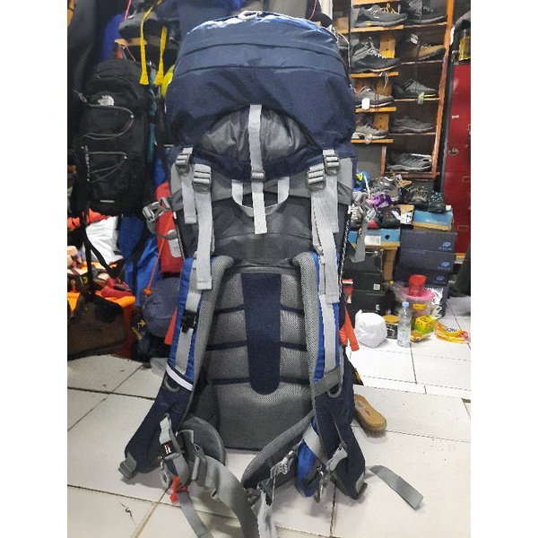 TAS GUNUNG HIKING TREKKING CARRIER REI TAMBORA 60L BLUE ORIGINAL