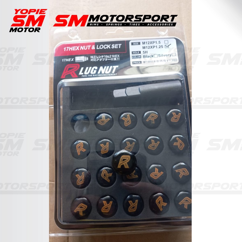 Lugnut Mur Baut Roda Velg Mobil Racing Besi Not Rays Work Enkei