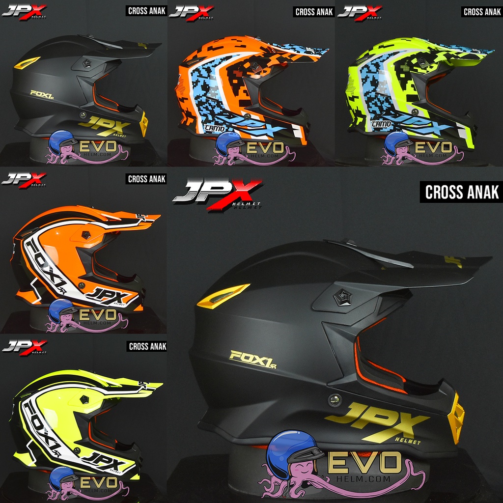 HELM CROSS ANAK JPX ORIGINAL UMUR 5 - 14 TAHUN JPX - HELM JPX FOX1 JR CROSS KIDS