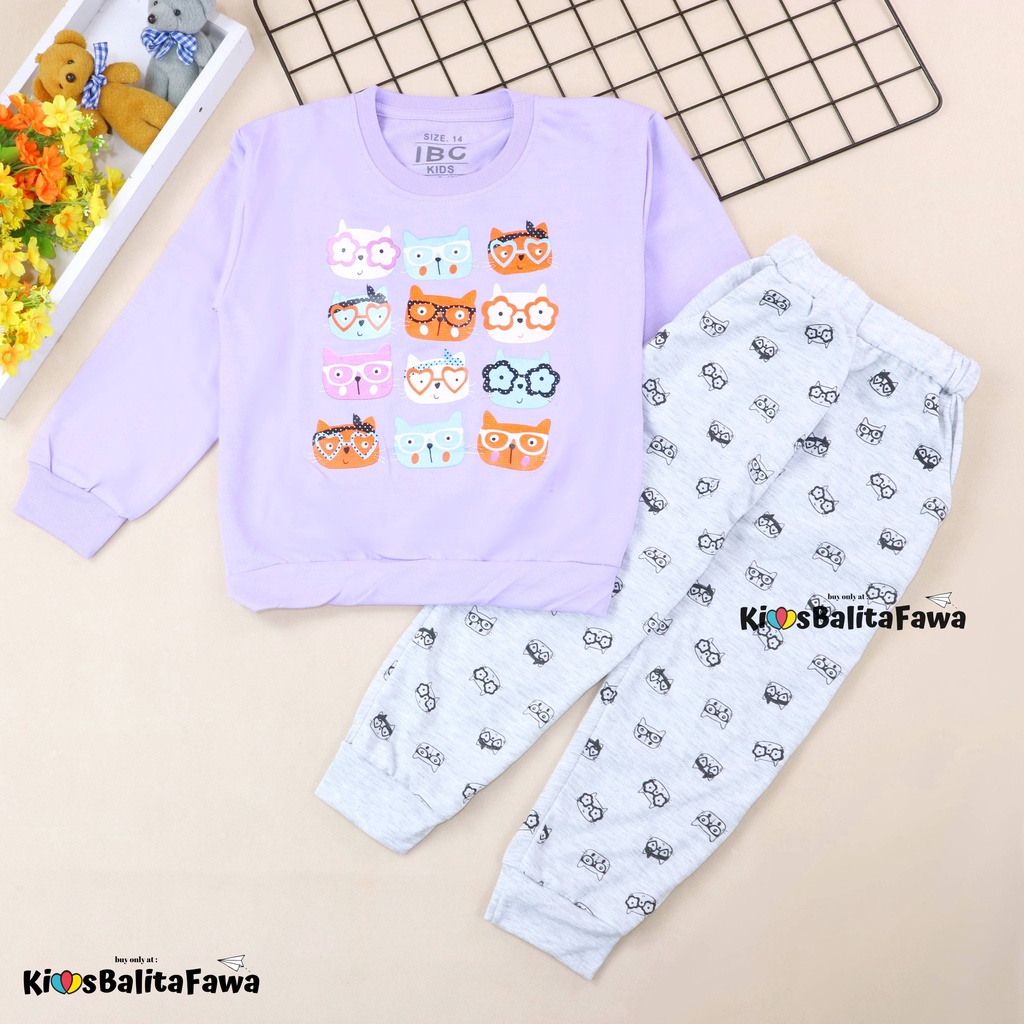 (EXPORT) Setelan Moana uk 1-6 Tahun / Baju Premium Cotton Tebal Anak Perempuan Lengan Panjang Set