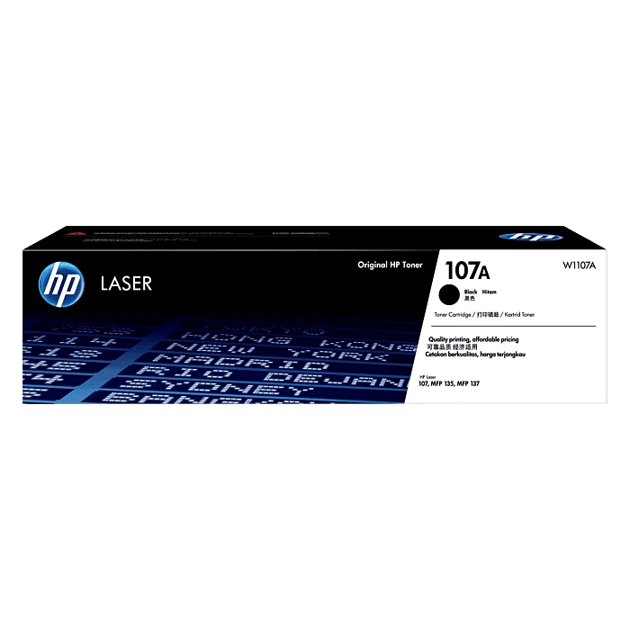 Toner HP 107A Black Original LaserJet Cartridge - W1107A - Printer HP 107A 107W 135A 135W 137FNW