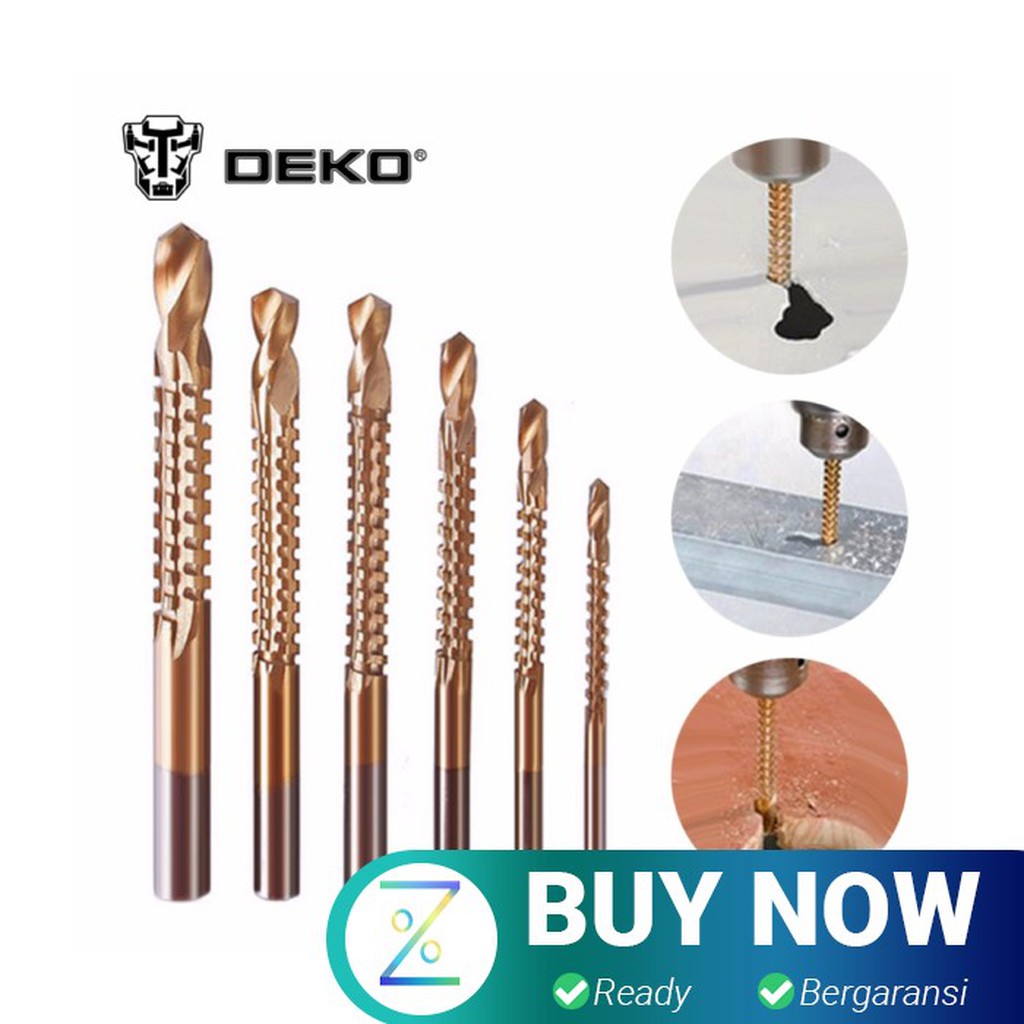 Deko Mata Bor Power Drill HSS Steel 6 PCS - Golden