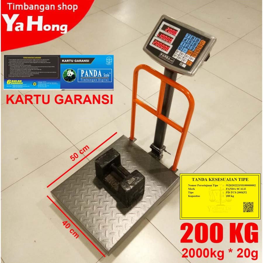 Timbangan Digital 200kg Timbangan Barang Paket Sembako PANDA SCALE