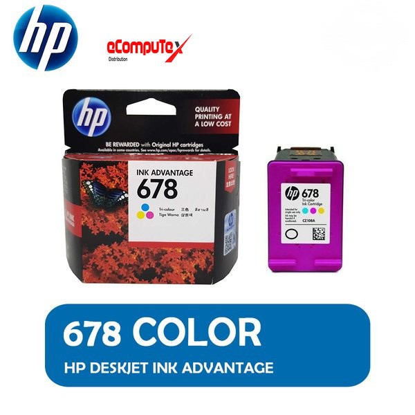 CARTRIDGE HP 678 COLOR / TINTA CATRIDGE HP678 - RESMI