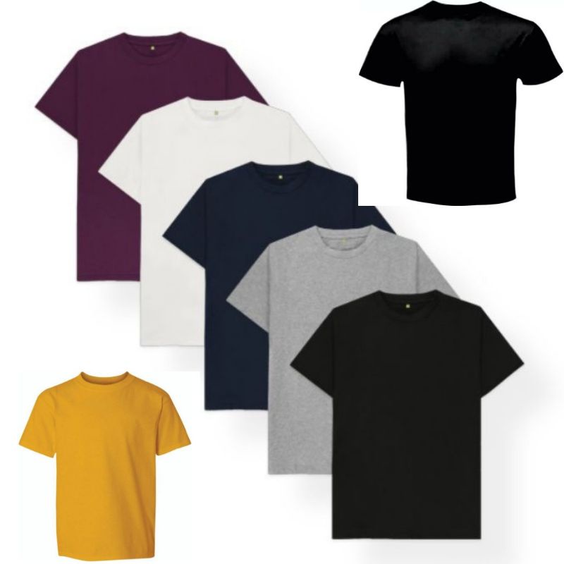KAOS POLOS OBLONG TSHIRT DEWASA KATUN COMBED Size L XL XXl XXXL