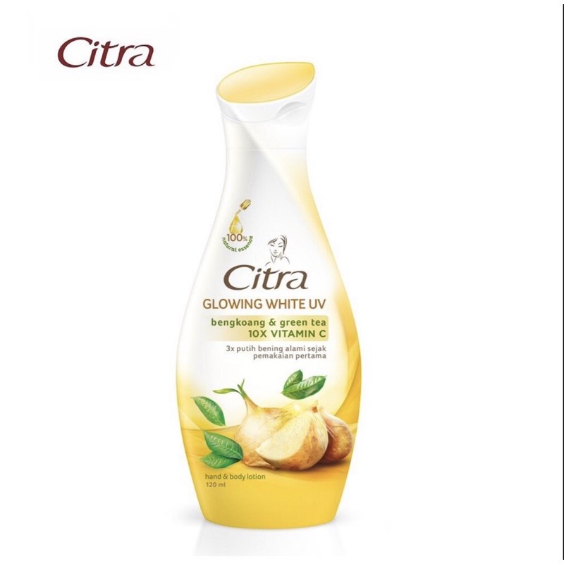 CLEARANCE SALE - 380ml 230ml 120ml Citra Hand Body Lotion Body Care Bengkoang &amp; Green Tea Natural Glow 10X Vitamin C