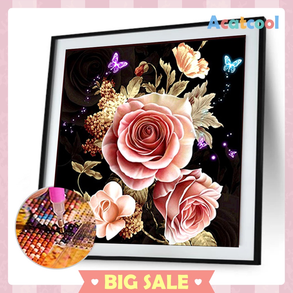 5D DIY Full Drill Diamond Painting Warm Flowers Cross Stitch Embroidery Kit