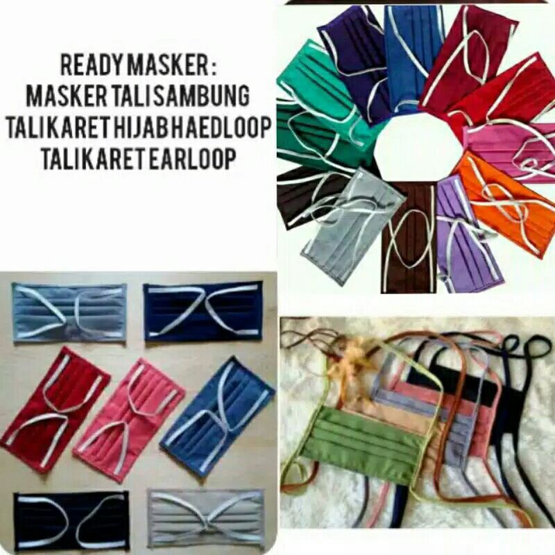 Masker Karet Earloop / Masker Karet Hijab / Masker Tali Sambung