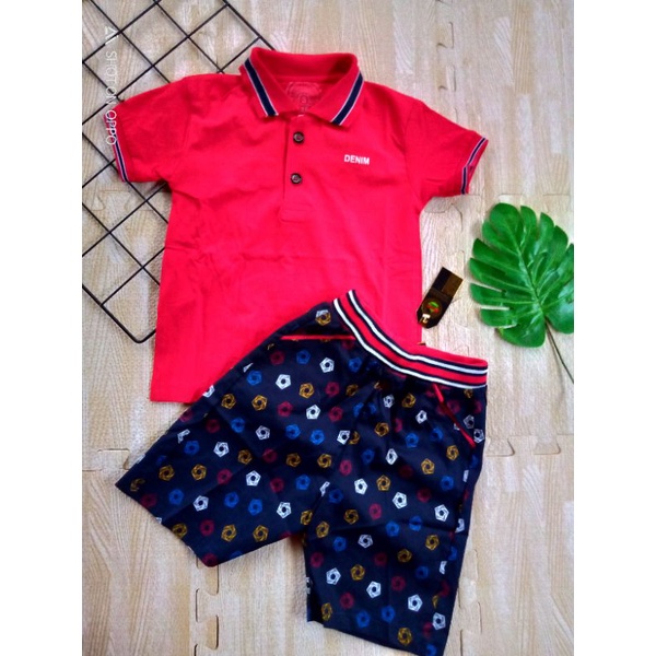 SETELAN ANAK COWOK GUGO KERAH USIA 3-16 TAHUN SIZE 4-26 SETELAN GUGO KIDS KERAH CELANA KATUN