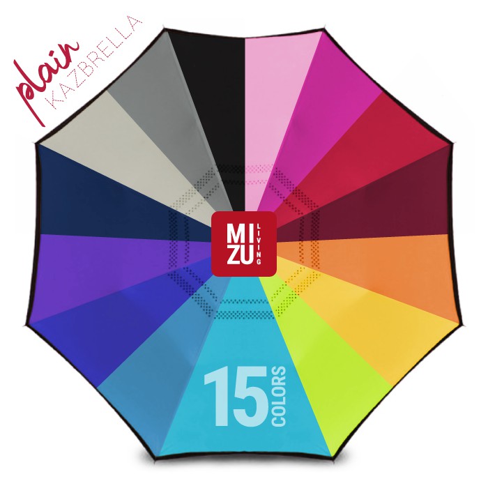 Payung Terbalik Kazbrella POLOS Payung Mobil Reverse Umbrella Gagang C