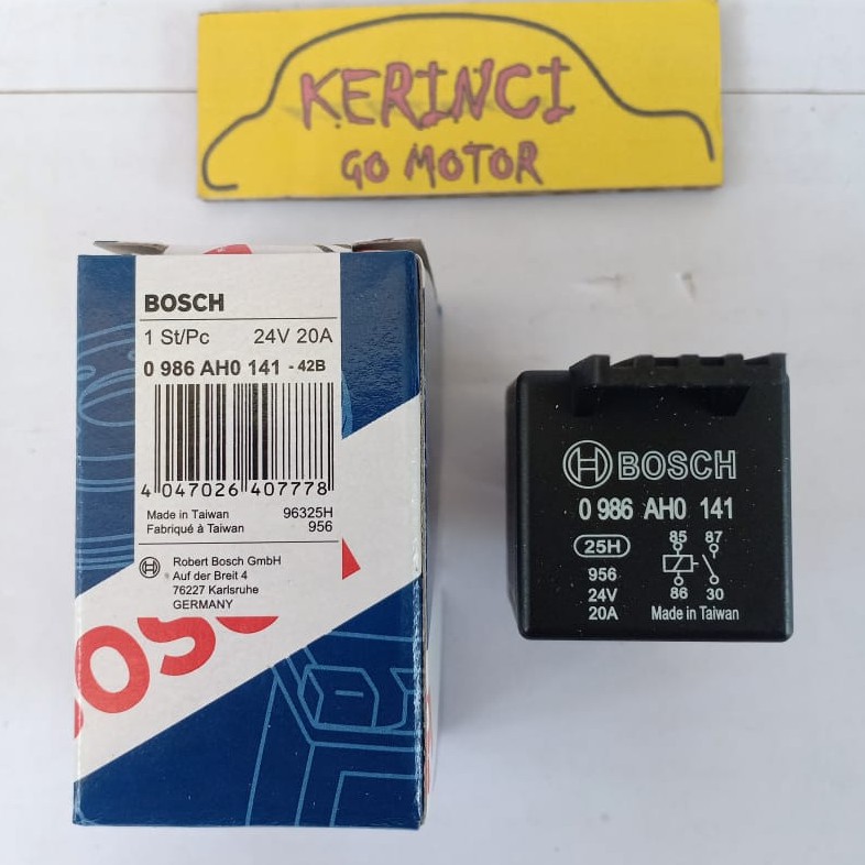 RELAY BOSCH 4 KAKI 24V 20A AH0 141 - RELAY KAKI 4 BOSCH 12V KLAKSON