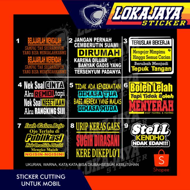 TERMURAH SKOTLET STICKER  CUSTOM CUTTING KATA  PINTU KACA 