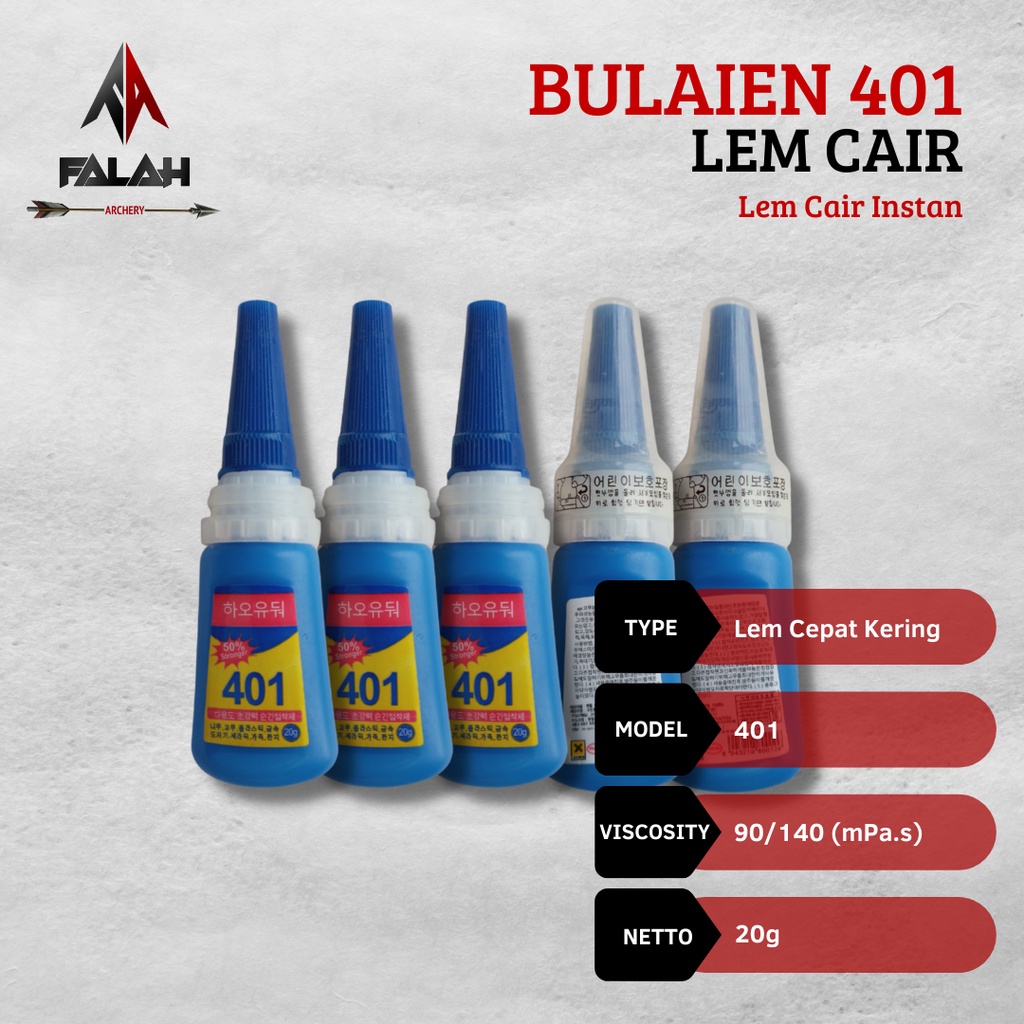 

Lem BULAIEN 401 / Lem Cair Instan / Lem Cair Instan Mulitfungsi / Power Glue / Super Glue