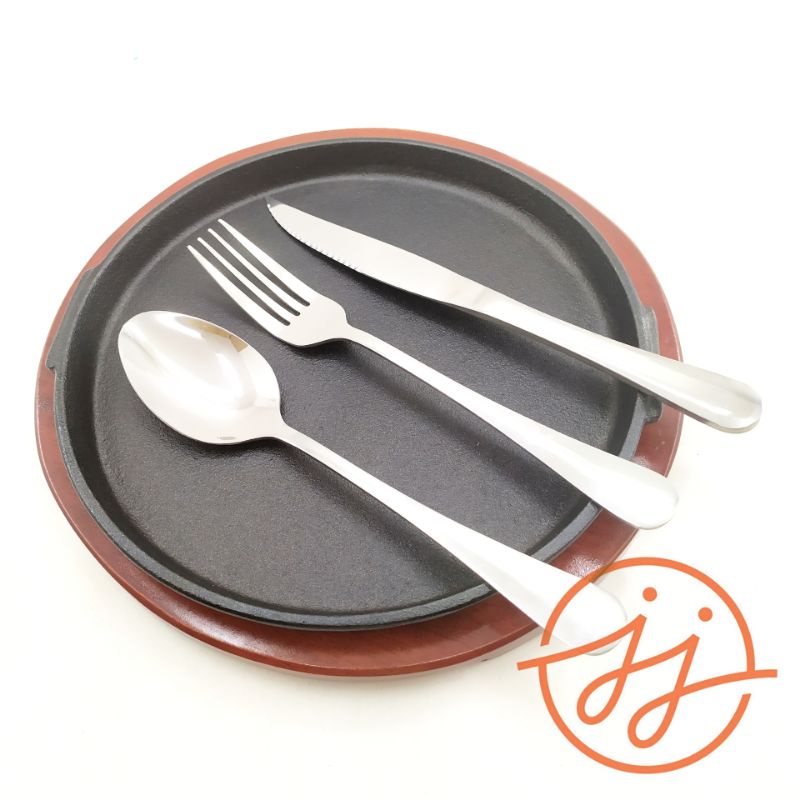 Pisau steak, sendok makan, garpu makan hotel / restoran stainless steel tebal