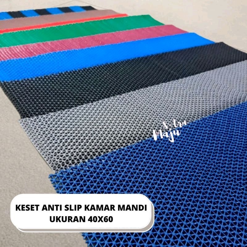 Keset Karpet PVC Anti Slip 40 x 60 S Type Jaring - ANTI SLIP KAMAR MANDI