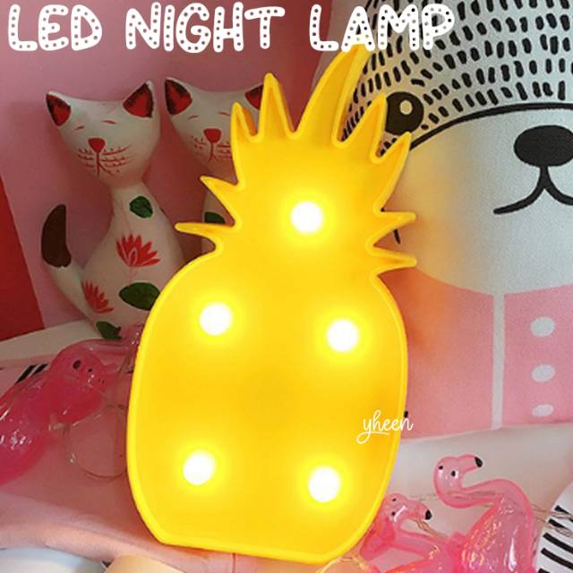 Lampu hias led flamingo/flamingo , kaktus/cactus , nanas/pineapple