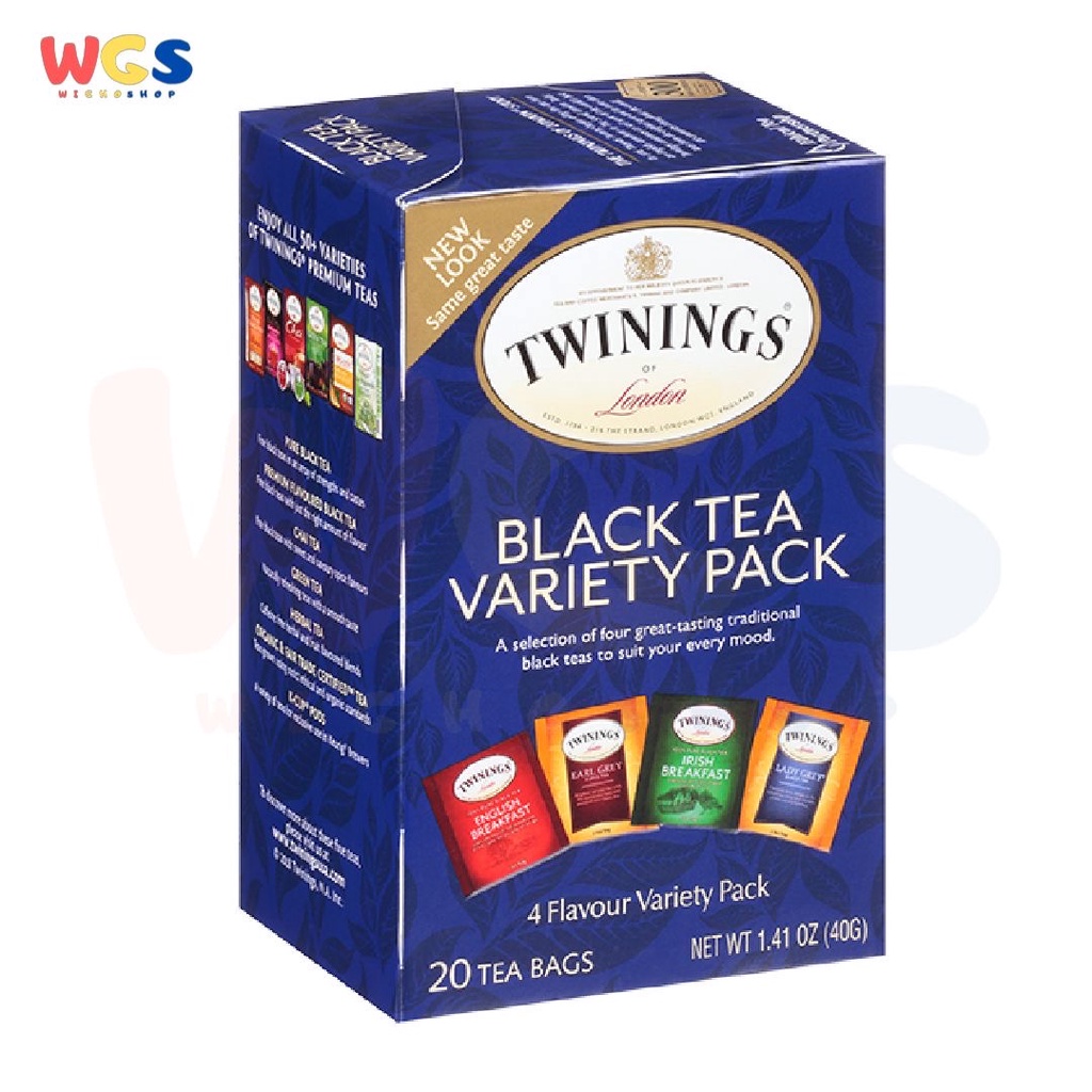 Twinings of London Black Tea Variety Pack 4 Great Testing Tea 20p x 2g