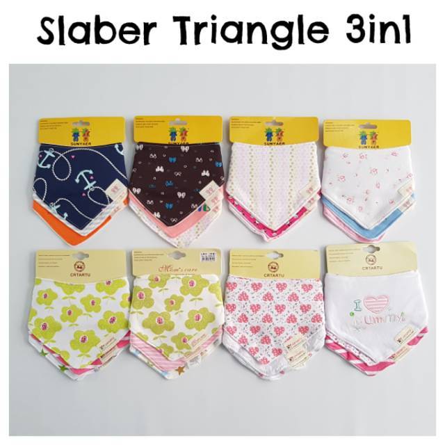 Slaber Bayi Triangle 3in1 - Girl