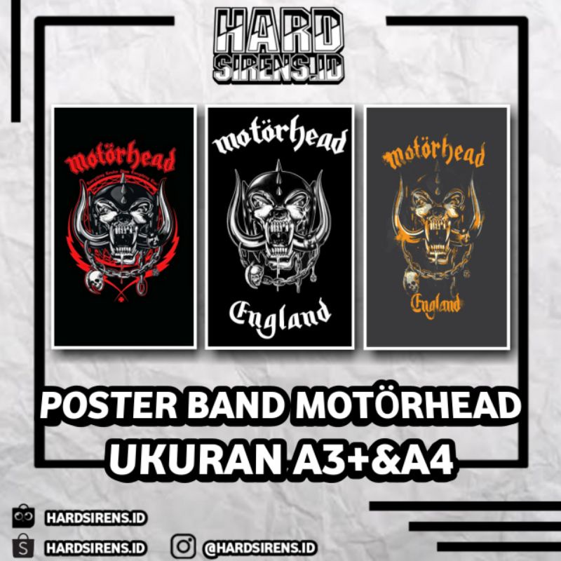 Poster Motorhead  Poster Band Rock  Poster Band metal  Poster Band Motorhead