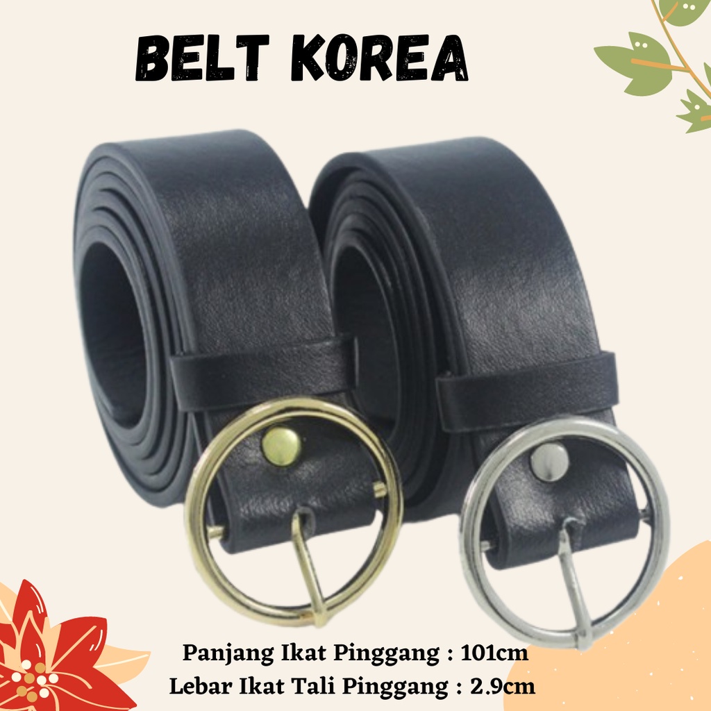 TERBARU!! Double Ring Belt - Belt korea - gesper ikat pinggang wanita kekinian