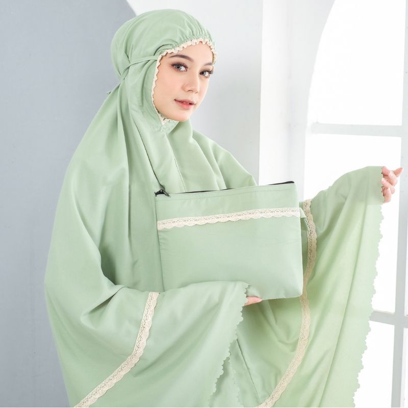 Mukena Kyra Katun Renda Laser Cut