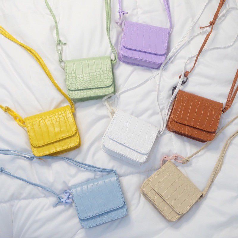 Tas Wanita Perempuan Premium Murah Import Dewasa Selempang Santai Keren Cewek Tas Hanin Croco/Tas Se