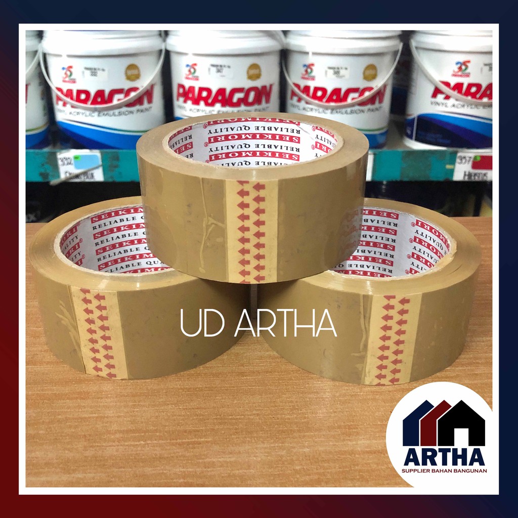 

Isolasi Coklat / Lakban Coklat Besar Seikimori / Plakban Kardus