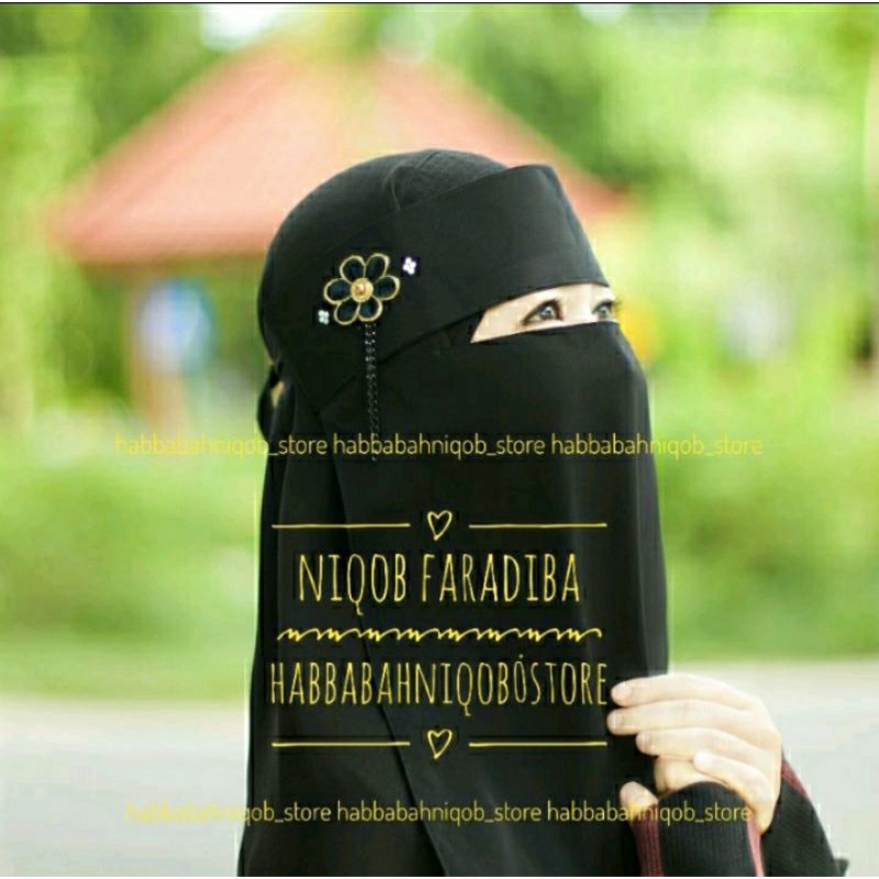 Niqob Bandana Faradiba Aksesoris Bunga Premium,Niqob Temboro Termurah Niqob Murah Cadar Temboro