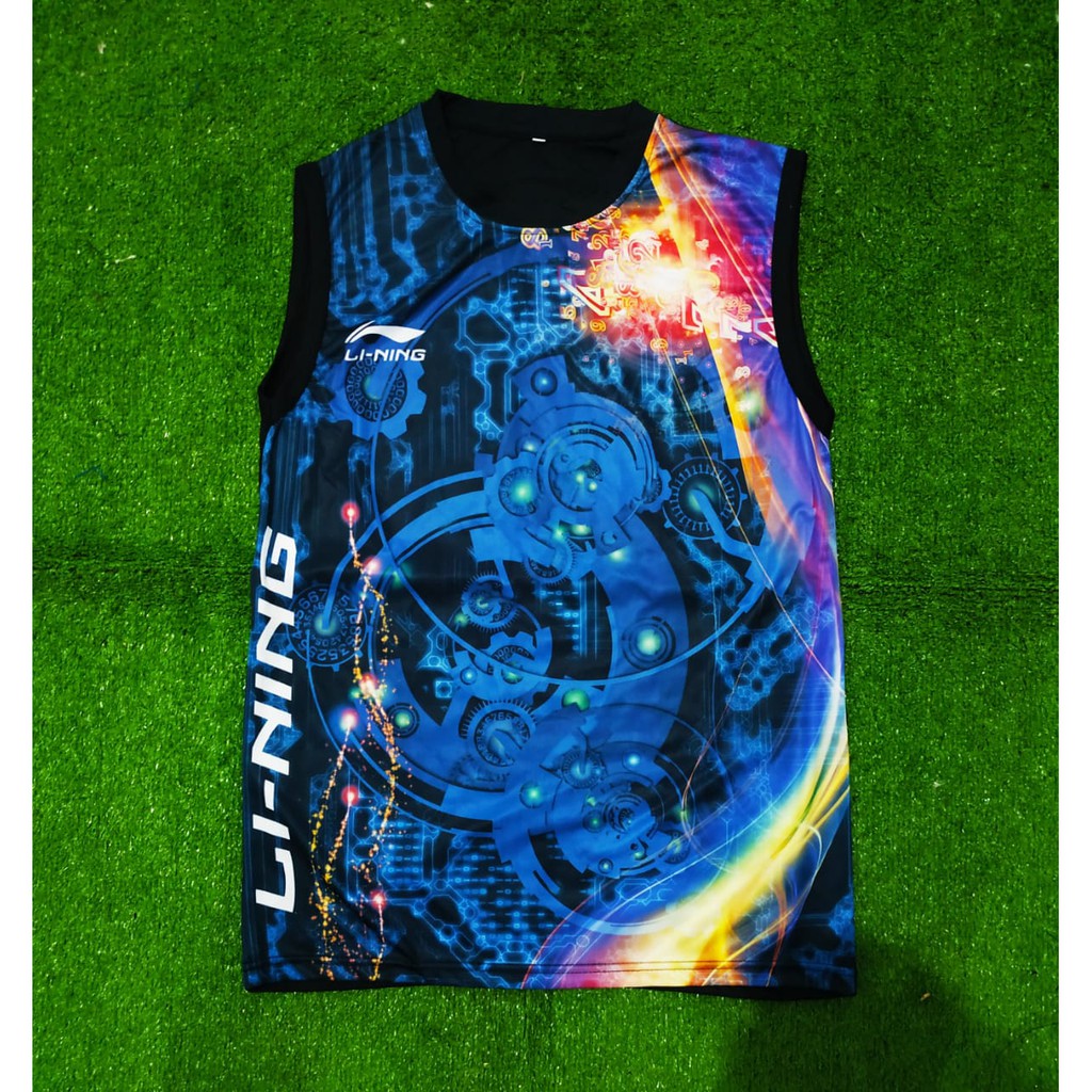 SINGLET LNG 01 BAJU VOLLY KAOS BADMINTON IMPORT FULL PRINTING TERMURAH BAJU BADMINTON BULUTANGKIS