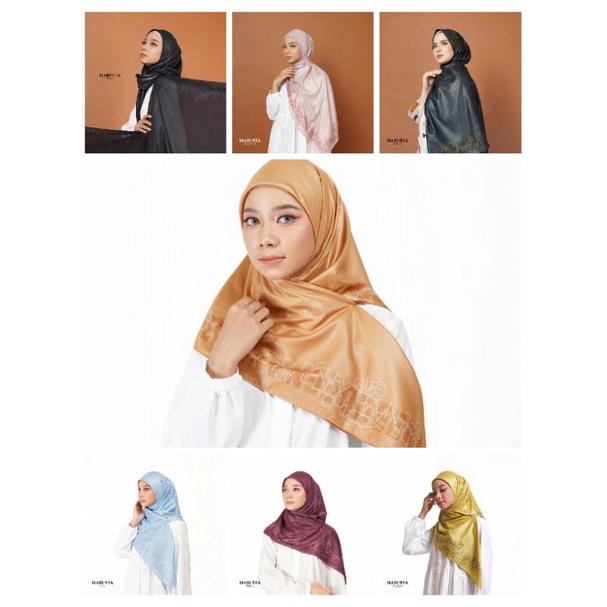 HIJAB DEENAY HARUFFA SERIES (BLUE MUSTARD GREEN DUSTY PINK PURPLE TORTILA BLACK)
